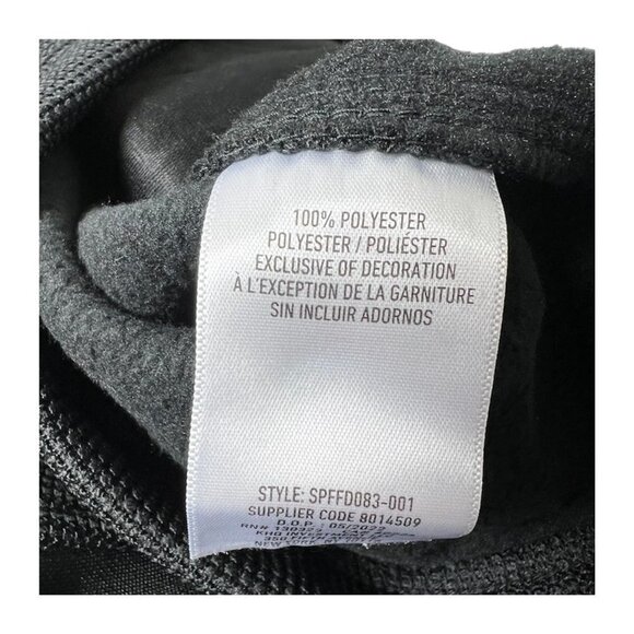 Spyder Logo Black Half Zip Knit Pullover Fleece Pockets Hoodie Sz L New - Picture 9 of 11